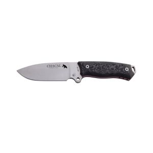 Cuchillo J&V Cuchillo CHACAL MICARTA Negra Funda Piel