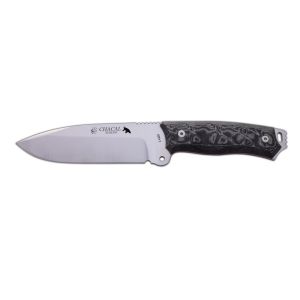 Cuchillo J&V Cuchillo CHACAL MAKRO MICARTA Negra Funda Piel