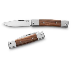 Navaja italiana LIONSTEEL BM1 ST bestman con hoja de acero M390 de 7,1 cm y empuñadura de madera de palosanto