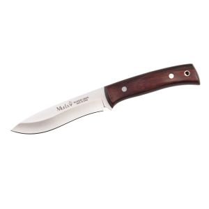 Muela cuchillo de caza COMF-11R con hoja de acero inoxidable MoVa de 11 cm y empuñadura de madera roja de 11 cm.