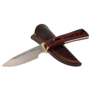 Muela Cuchillo REBECO-9R hoja de acero MoVa de 9 cm y empuñadura de madera coral.