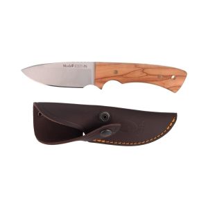 Muela Cuchillo Rhino RHINO-10.OL hoja de acero MoVa de 10 cm y empuñadura de olivo.