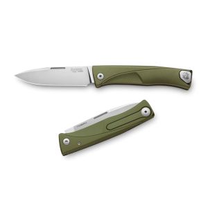 Navaja italiana LIONSTEEL TL A GS con hoja de acero M390 de 8 cm y empuñadura de aluminio verde