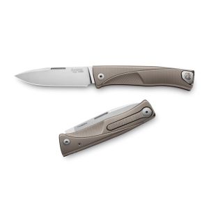 Navaja italiana LIONSTEEL TL BL con hoja de acero M390 de 8 cm y empuñadura de Titanio 6AI4V Azul