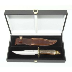 Muela Cuchillo WOLF-16R hoja de acero MoVa de 16 cm y empuñadura de madera coral.