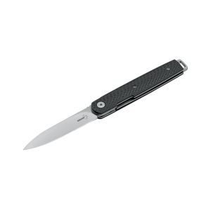 Navaja Böker Plus LRF Carbone 01BO079 con hoja de acero VG10 de 7,80 cm y empuñadura de fibra de carbono de 11,20 cm